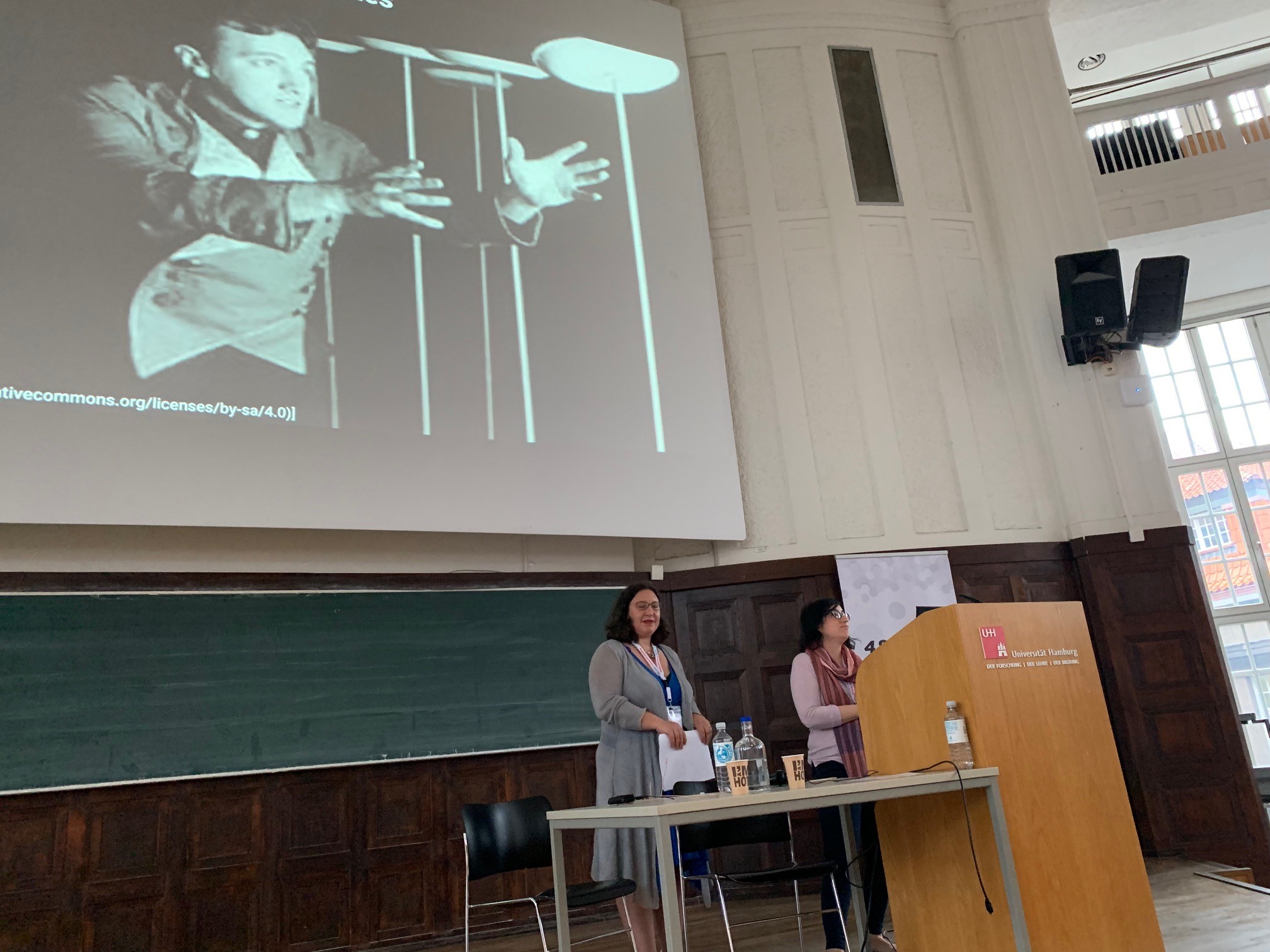 Image showing Monica Duke and Balviar Notay presenting at Open Repositories 2019